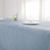 90x132Inch Dusty Blue Accordion Crinkle Taffeta Rectangular Tablecloth