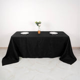 Elegant Black Accordion Crinkle Taffeta Tablecloth for Stylish Events