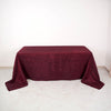 90x132Inch Burgundy Accordion Crinkle Taffeta Rectangular Tablecloth