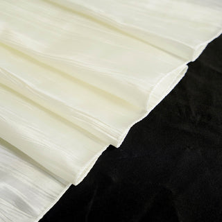 Versatile and Timeless Ivory Accordion Crinkle Taffeta Tablecloth