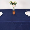 90x132Inch Navy Blue Accordion Crinkle Taffeta Rectangular Tablecloth
