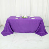 90x132inch Purple Accordion Crinkle Taffeta Rectangular Tablecloth