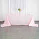 90x156Inch Blush Rose Gold Accordion Crinkle Taffeta Rectangular Tablecloth