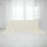 90x156Inch Ivory Accordion Crinkle Taffeta Rectangular Tablecloth