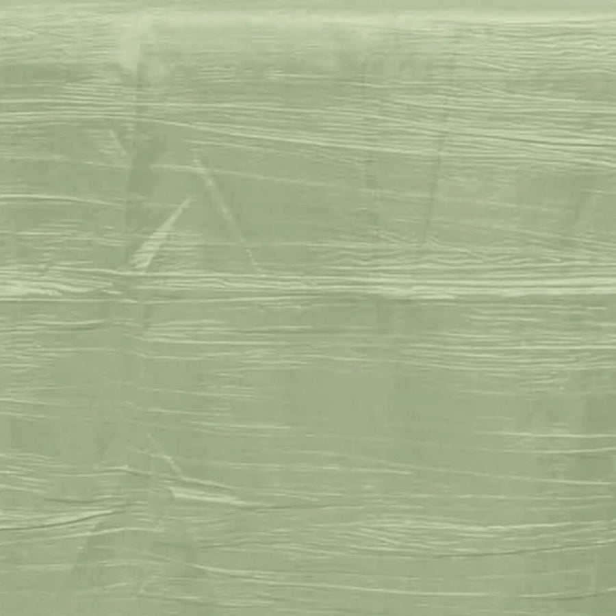 90x156inch Sage Green Accordion Crinkle Taffeta Rectangular Tablecloth#whtbkgd