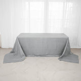 90x156inch Silver Accordion Crinkle Taffeta Rectangular Tablecloth