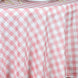 Buffalo Plaid Tablecloths | 54"x54" Square | White/Rose Quartz | Checkered Gingham Polyester Tablecloth