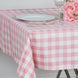 White/Rose Quartz | Checkered Gingham Polyester Tablecloth