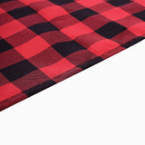 Buffalo Plaid Tablecloth | 54x54 Square | Black/Red | Checkered Gingham Polyester Tablecloth