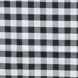 White/Black | Checkered Gingham Polyester Tablecloth #whtbkgd