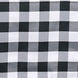 54Inch Square Buffalo Plaid Polyester Overlay | Checkered Gingham Overlay - White/Black#whtbkgd