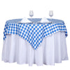 White/Blue | Checkered Gingham Polyester Tablecloth