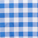 Buffalo Plaid Tablecloth | 70"x70" Square | White/Blue | Checkered Gingham Polyester Tablecloth#whtbkgd
