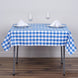 Buffalo Plaid Tablecloths | 54"x54" Square | White/Blue | Checkered Gingham Polyester Tablecloth#wht