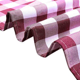 Buffalo Plaid Tablecloth | 54x54 Square | White/Burgundy | Checkered Gingham Polyester Tablecloth