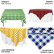 Buffalo Plaid Tablecloths | 54"x54" Square | White/Green | Checkered Gingham Polyester Tablecloth