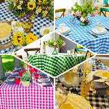 Buffalo Plaid Tablecloths | 54"x54" Square | White/Blue | Checkered Gingham Polyester Tablecloth#wht