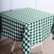 Buffalo Plaid Tablecloth | 54"x54" Square | White/Green | Checkered Gingham Polyester Tablecloth