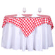 White/Red | Checkered Gingham Polyester Tablecloth 