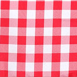 Buffalo Plaid Tablecloth | 54"x54" Square | White/Red | Checkered Gingham Polyester Tablecloth#whtbkgd
