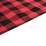 Buffalo Plaid Tablecloth | 60x102 Rectangular | Black/Red | Checkered Polyester Linen Tablecloth