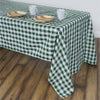 Buffalo Plaid Tablecloth | 60x102 Rectangular | White/Green | Checkered Polyester Linen Tablecloth
