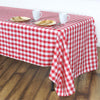 Buffalo Plaid Tablecloths | 60x102 Rectangular | White/Red | Checkered Polyester Linen Tablecloth