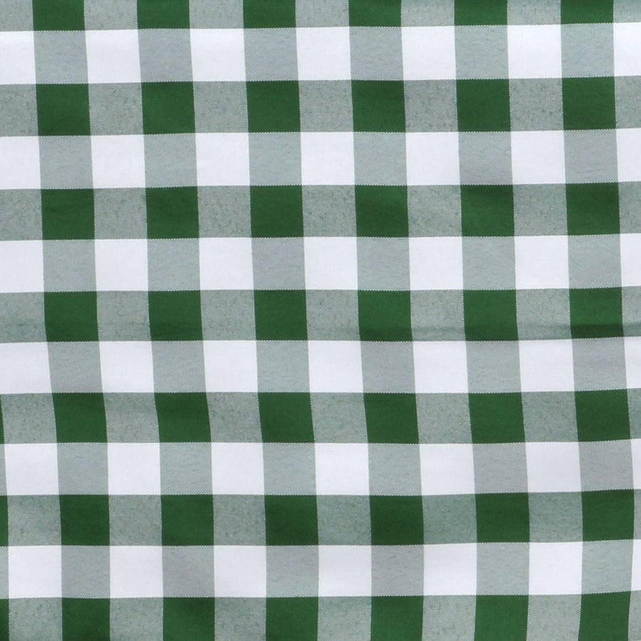 Buffalo Plaid Tablecloths | 60x126 Rectangular | White/Green | Checkered Polyester Tablecloth#whtbkgd