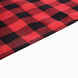 70inch Square Buffalo Plaid Polyester Overlay | Checkered Gingham Overlay - Black/Red