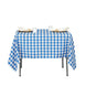Buffalo Plaid Tablecloths | 70"x70" Square | White/Blue | Checkered Gingham Polyester Tablecloth