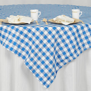Create Unforgettable Memories with a White/Blue Buffalo Plaid Table Overlay