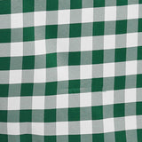 70inch Square Buffalo Plaid Polyester Overlay | Checkered Gingham Overlay - White/Green#whtbkgd