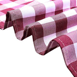 Buffalo Plaid Tablecloth | 90x132 Rectangular | White/Burgundy | Checkered Polyester Linen Tablecloth