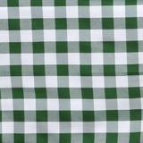 Buffalo Plaid Tablecloth | 90"x132" Rectangular | White/Green | Checkered Polyester Linen Tablecloth#whtbkgd