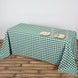 Buffalo Plaid Tablecloth | 90"x132" Rectangular | White/Green | Checkered Polyester Linen Tablecloth