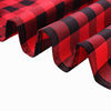 Buffalo Plaid Tablecloth | 90x156 Rectangular | Black/Red | Checkered Polyester Linen Tablecloth