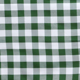Buffalo Plaid Tablecloth | 90"x156" Rectangular | White/Green | Checkered Polyester Linen Tablecloth#whtbkgd