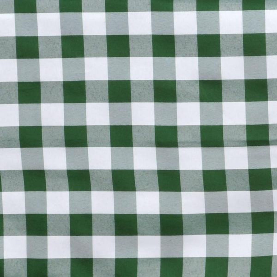 Perfect Picnic Inspired Green/White Checkered 90" Round Polyester TableclothS#whtbkgd