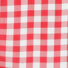 Buffalo Plaid Tablecloths | 90" Round | White/Red | Checkered Polyester Tablecloth#whtbkgd