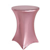 32inch Dia Premium Metallic Rose Gold Spandex Highboy Cocktail Table Cover#whtbkgd
