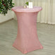 Blush / Rose Gold Metallic Shimmer Tinsel Spandex Cocktail Table Cover