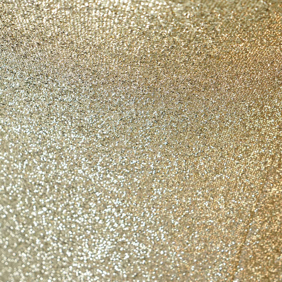 Champagne Metallic Shimmer Tinsel Spandex Cocktail Table Cover#whtbkgd