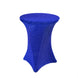 Royal Blue Metallic Shimmer Tinsel Spandex Cocktail Table Cover