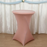 Elegant Dusty Rose Cocktail Spandex Table Cover
