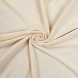 Beige Spandex Stretch Fitted Cocktail Table Cover#whtbkgd