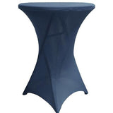 Cocktail Spandex Table Cover - Navy Blue
