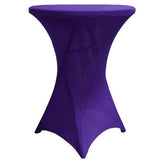 Cocktail Spandex Table Cover - Purple