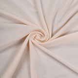 Blush / Rose Gold Round Heavy Duty Spandex Cocktail Table Cover With Natural Wavy Drapes#whtbkgd