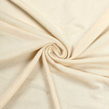 Beige Round Heavy Duty Spandex Cocktail Table Cover With Natural Wavy Drapes#whtbkgd