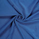 Royal Blue Round Heavy Duty Spandex Cocktail Table Cover With Natural Wavy Drapes#whtbkgd